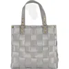 Handed By Charlotte Recycled Plastic Handbag In Brushed Grey