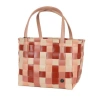 Handed By Color Block Recycled Tote Bag In Apricot Blush Mix