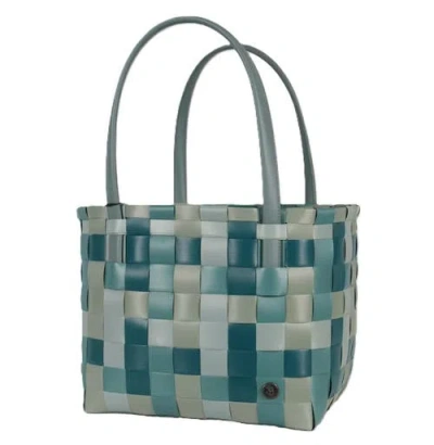 Handed By Color Block Recycled Tote Bag In Sage Green Mix