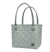 Handed By Color Match Recycled Tote Bag In Grey/green