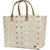 Handed By Dots Recycled Plastic Weekender Bag In Pale Grey Mix