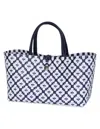 Handed By Mini Motif Bag Navy With White Pattern
