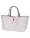 Handed By Mini Motif Bag Pale Grey With White Pattern