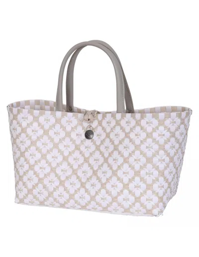 Handed By Mini Motif Bag Pale Grey With White Pattern