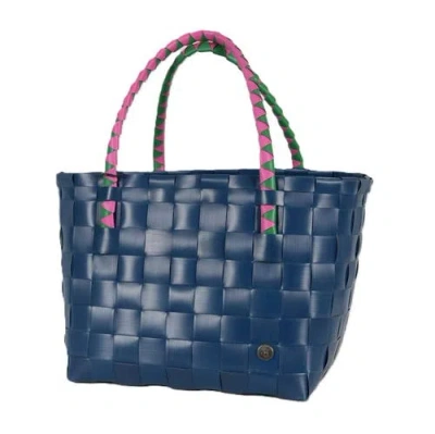 Handed By Paris Brights Recycled Tote Bag In Dark Blue