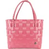 Handed By Paris Recycled Plastic Tote Bag In Cherry Red