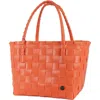 Handed By Paris Recycled Plastic Tote Bag In Coral Orange