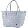 Handed By Paris Recycled Plastic Tote Bag In Pale Blue Grey