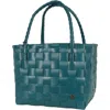 Handed By Paris Recycled Plastic Tote Bag In Peacock Green