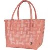 Handed By Paris Recycled Plastic Tote Bag In Soft Coral