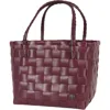 Handed By Paris Recycled Plastic Tote Bag In Wineberry Red