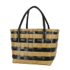 Handed By Paris Spirit Recycled Tote Bags In Black/camel