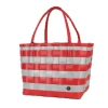 Handed By Paris Spirit Recycled Tote Bags In Chili Red/elephant