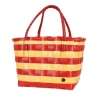 Handed By Paris Spirit Recycled Tote Bags In Chili Red/sunflower Yellow