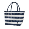 Handed By Paris Spirit Recycled Tote Bags In Dark Blue/white