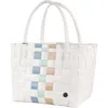 Handed By Paris Whites Recycled Tote Bag In Whites Mix