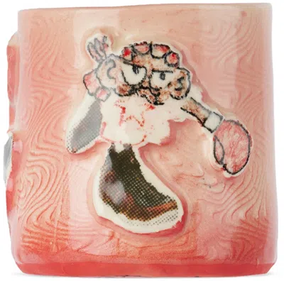 Handle With Care By Christian Moses Pink Foam Runner Cup In Pink Ombre
