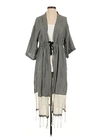 Pre-owned Handloom Cardigan Sweater In Gray