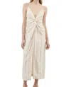 Handloom Celia Striped Dress In Natural In Beige