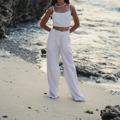 Handloom Pera Pant In White