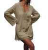 Handloom Positano Dress In Khaki In Green