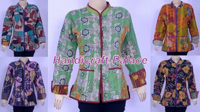 Pre-owned Handmade 10 Pc Vintage Cotton Kantha Women Jacket / Coat Reversible Quilted Wholesale Lot In Assorted