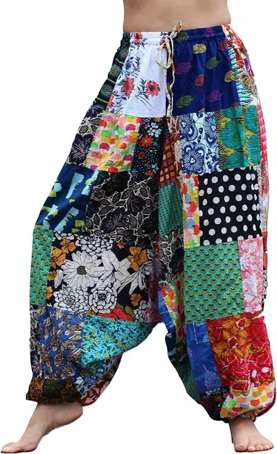 Pre-owned Handmade 10 Pc Women 100% Cotton Patchwork Bohemian Harem Pants Boho Hippie Yoga Trouser In Multicolor
