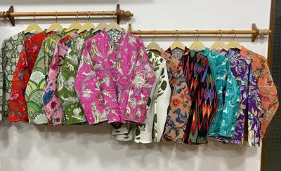 Pre-owned Handmade 10pc Quilted Jacket Assorted Reversible Short Jacket  Cotton Jacket In Multicolor