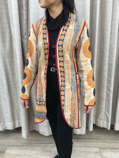 Pre-owned Handmade 10pc Vintage Kantha Cotton Jacket  Long Jacket Casual Wear Assorted In Multicolor