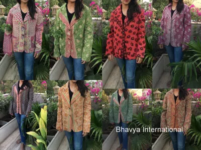 Pre-owned Handmade 10pc Vintage Kantha Jacket Blazer  Cotton Women Coat Jacket Assorted In Multicolor