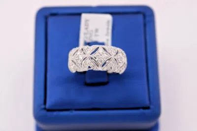 Pre-owned Handmade 14k White Gold 1.00 Ct Diamond Ladies Ring, 5.7gm, Size 7, S14228 In G-h