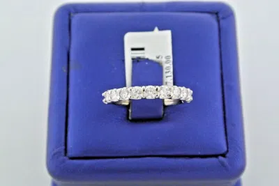 Pre-owned Handmade 14k White Gold 1.45 Ct Diamond Shared Prong Ladies Band, 2.6gm, Size 7, S13757 In G-h