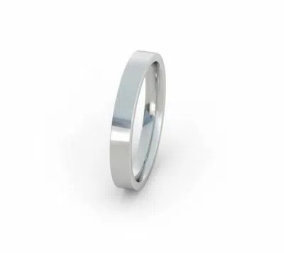 Pre-owned Handmade 14k White Gold Band 3mm Sz 3 4 5 6 7 8 9 10 11 12 13 14 15 1/4 Size Increments
