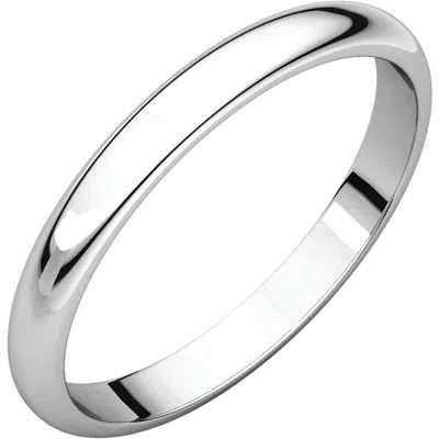 Pre-owned Handmade 14k White Gold Bands 2.5mm Dome Sizes 3 4 5 6 7 8 9 10 11 12 13 14 15 & 1/4 Size