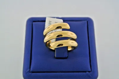 Pre-owned Handmade 14k Yellow Gold Hollow Twisted Ladies Ring, 3.2gm, Size 8, S104264