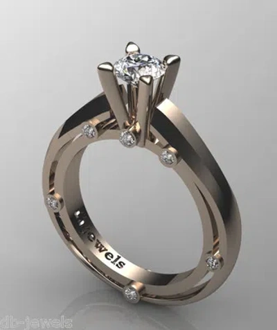 Pre-owned Handmade 18k Solitaire Ring Setting For Diamond Selection (white/yellow/rose Gold) Dw0877