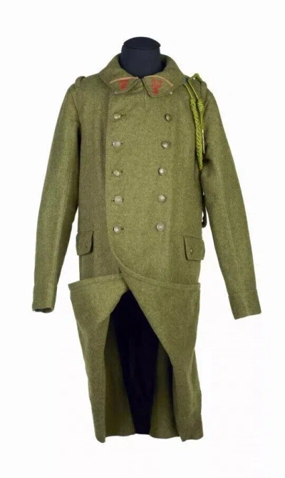 Pre-owned Handmade 23rd Colonial Infantry Regiment Capote 1915th Green Wool Long Coat