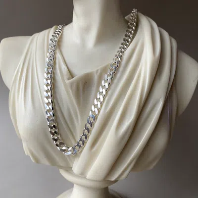 Pre-owned Handmade 925 Sterling Silver Hip Hop Men Cuban Link Chain Necklaces 9mm 85gr 26 Inch