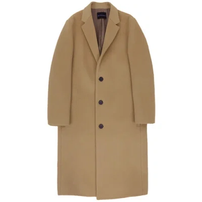 Pre-owned Handmade B Seoul Mens Wool 95% Cashmere 5% Over Fit Duble Face Single Long Coat Jacket In Beige