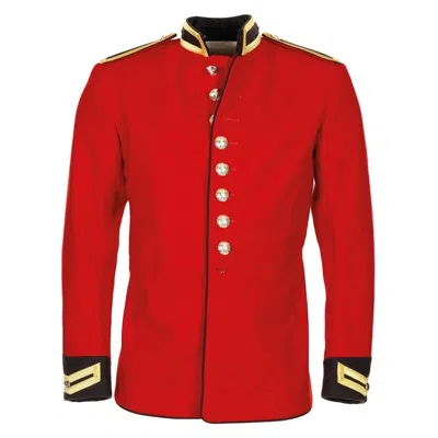 Pre-owned Handmade British Military Jacket Tunic Red Dress Cavalry Coat