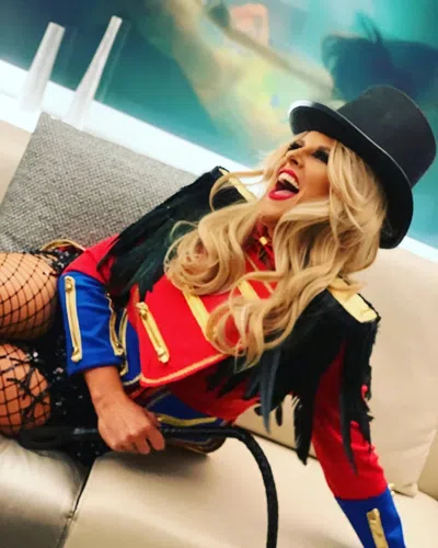 Pre-owned Handmade Britney Ringmaster Jacket In Red
