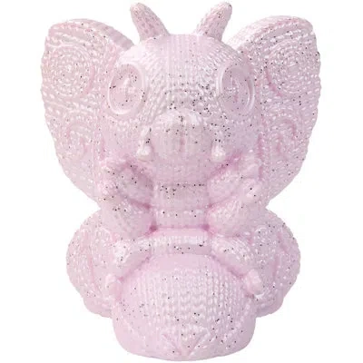 Handmade By Robots - Godzilla - Mothra #344 (pearlescent Glitter) In Pink