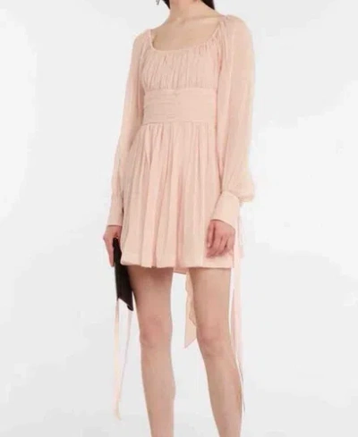 Pre-owned Handmade Custom Made To Order Scoop Neck Pleated Belted Empire Waist Dress Plus1x-10xl867 In Pink