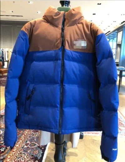Pre-owned Handmade Custom Made To Order Stand Collar Thickened Winter Casual Coat Plus 1x-10x L941 In Blue/brown