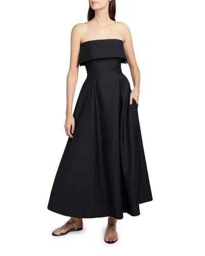 Pre-owned Handmade Custom Made To Order Strapless Neck A-line Cocktail Evening Dress Plus1x-10xy927 In Black