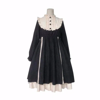 Pre-owned Handmade Custom Made To Order Sweet Lolita Gothic Ruffle Dress Ball Gown Plus 1x-10x L94 In Black