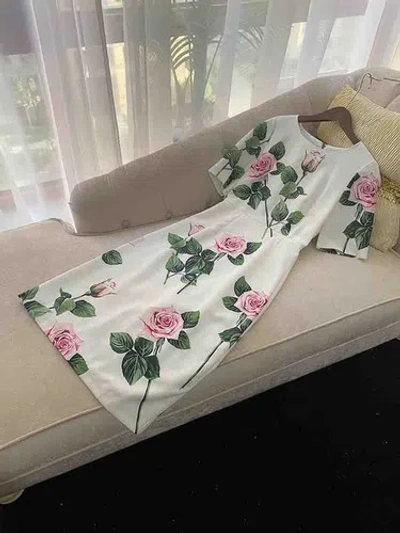 Pre-owned Handmade Custom Made To Order Women's Vintage Floral A-line Party Dress Plus 1x-10x L671 In Printed