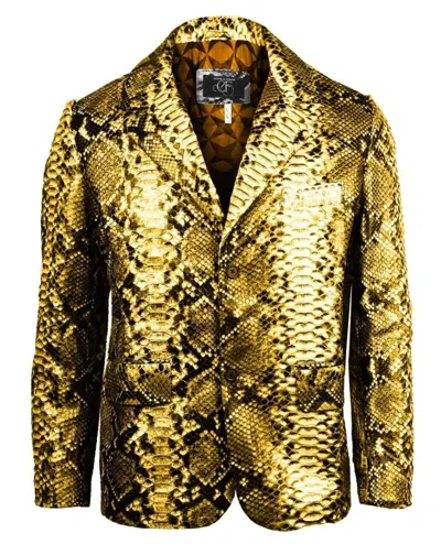 Pre-owned Handmade Golden 100% Real Python Skins Straight Jacket Coat All Sizes Pre Sale In 10 Days