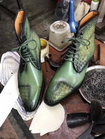 Pre-owned Handmade Hand Made Made To Order Boots. Perfect Quality In Multicolor