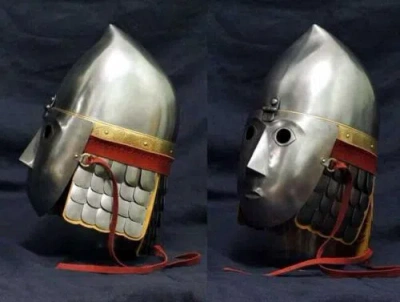 Pre-owned Handmade Helmet Of The “phrygian,2mm Mild Steel,hussar Battle Ready Helmet,combat Helmet In White